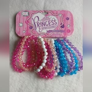 Expressions Princess Beaded Bracelet Set - Pink, White, Blue, Purple